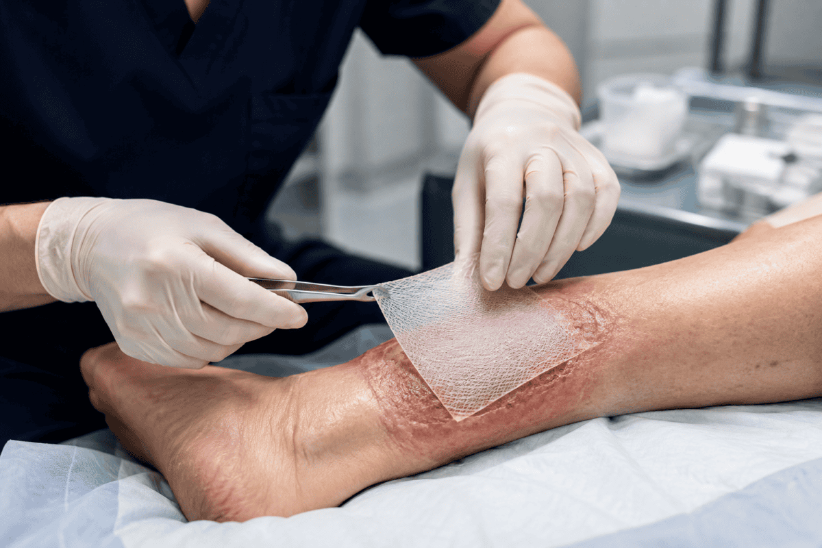 skin substitute application technique